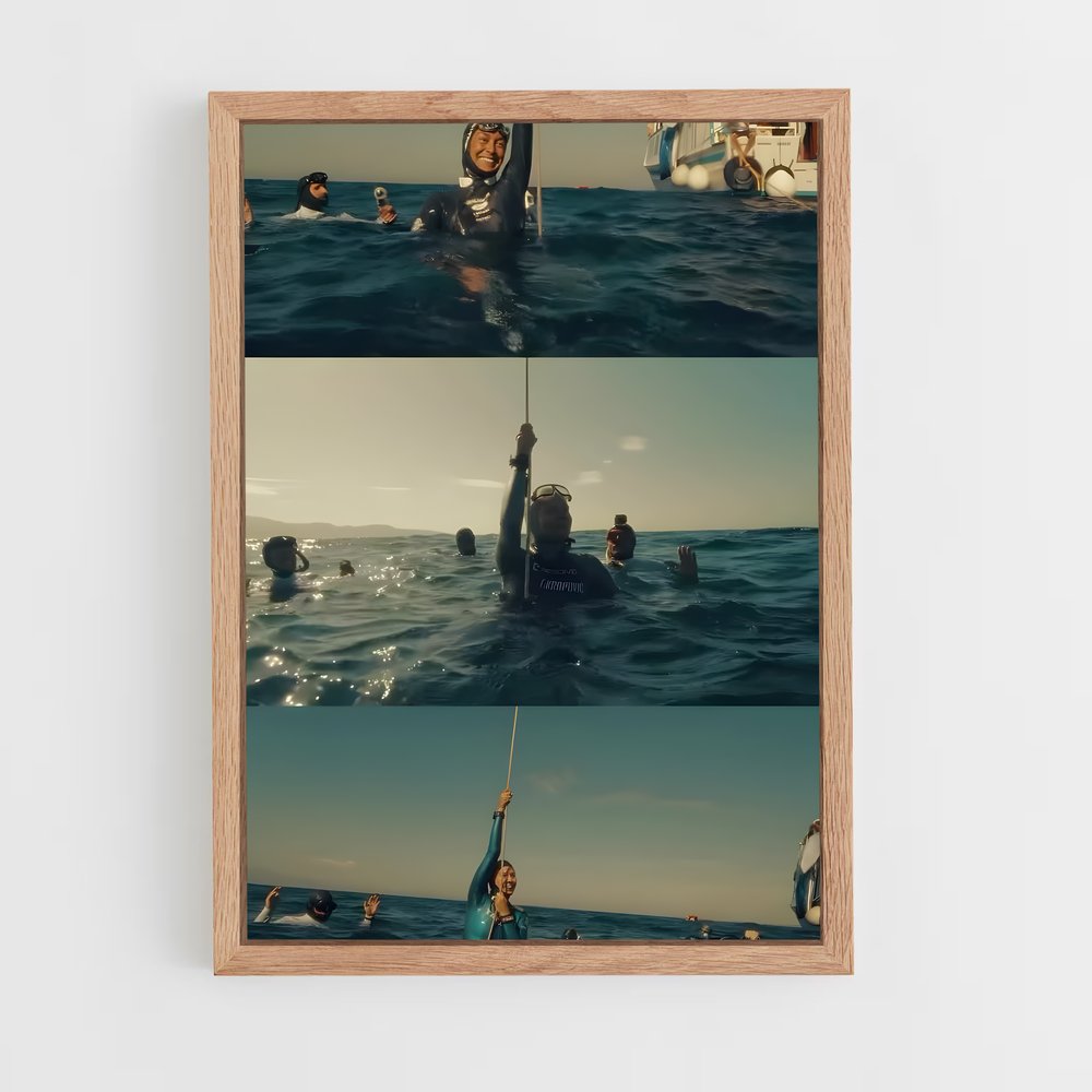 Poster L'Homme et la Mer – affiche Plongée en apnée (vue 4)